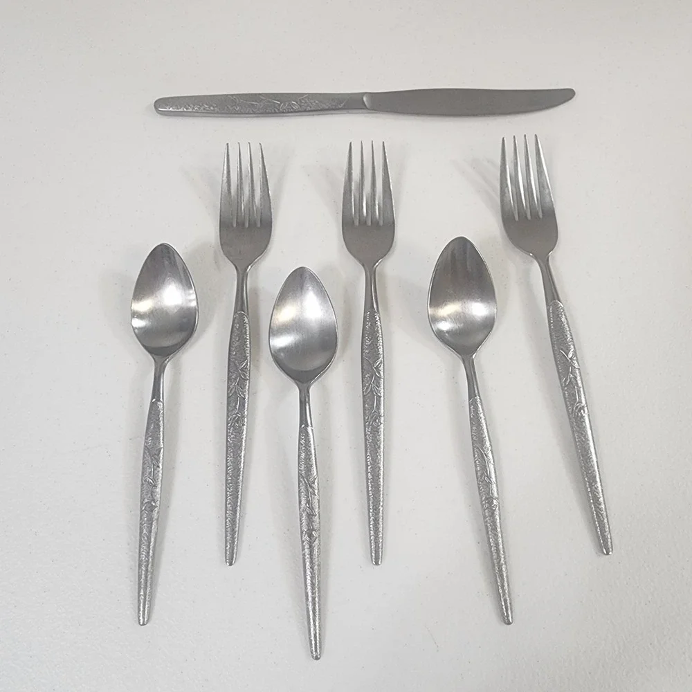National Silver FLEUR Stainless NASCO Rose Japan Silverware replacement Flatware